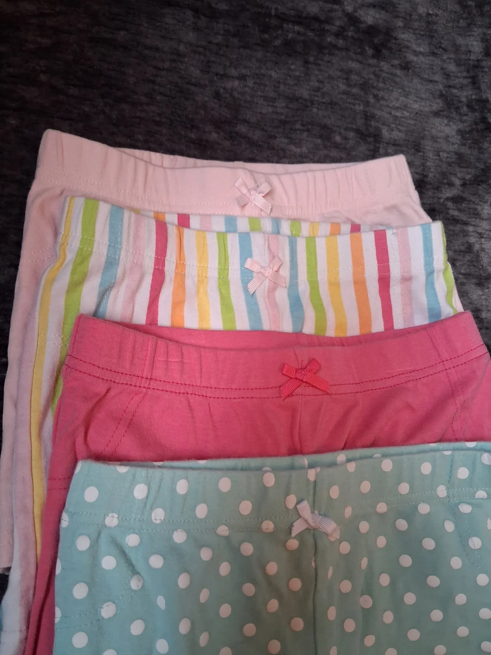4pc Bundle/Lot 100% Cotton Shorts Girls 5T Multicolor